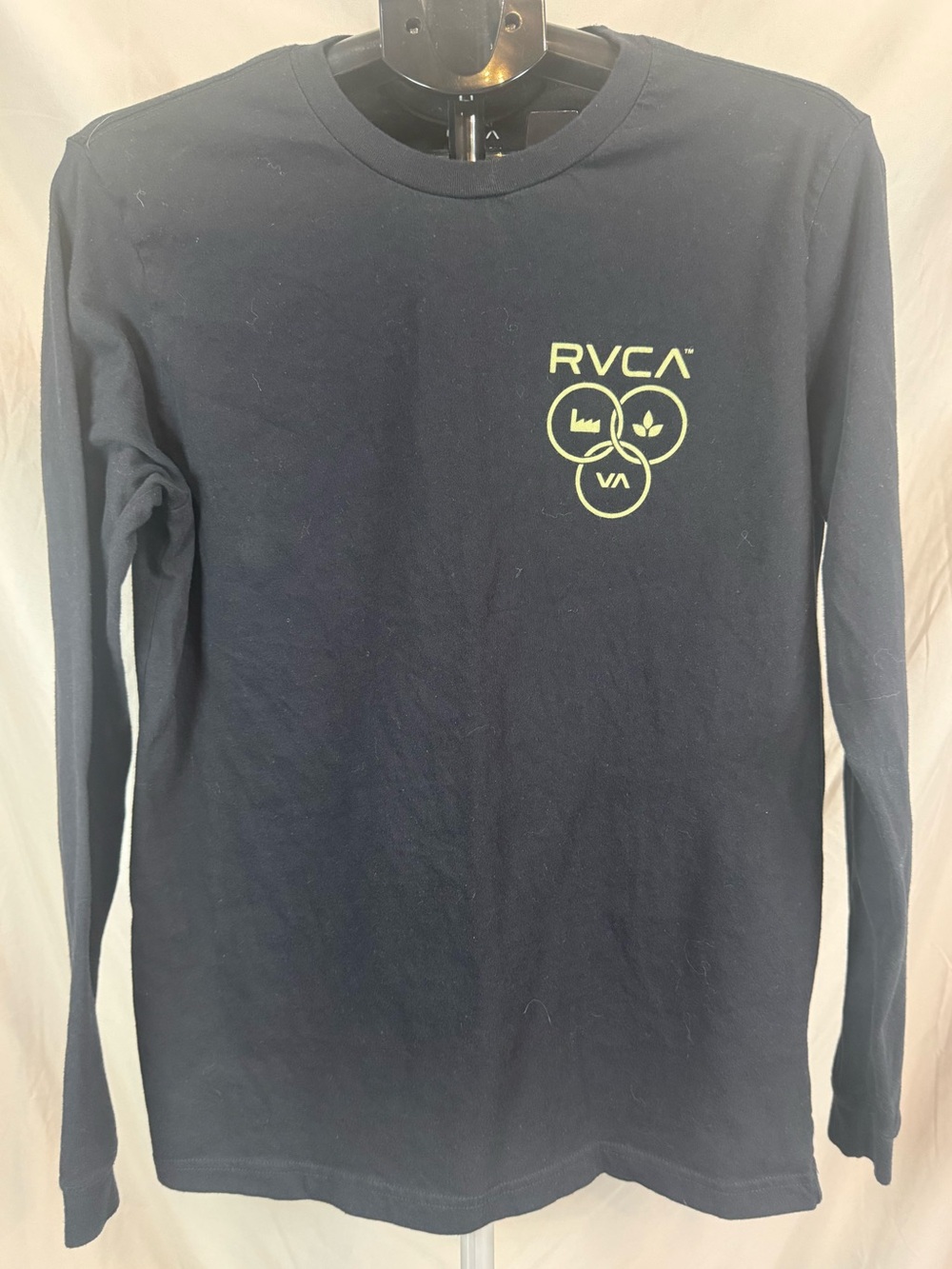 RVCA Trifecta “The Balance of Opposites” Long Sleeve Tee - Black - Small